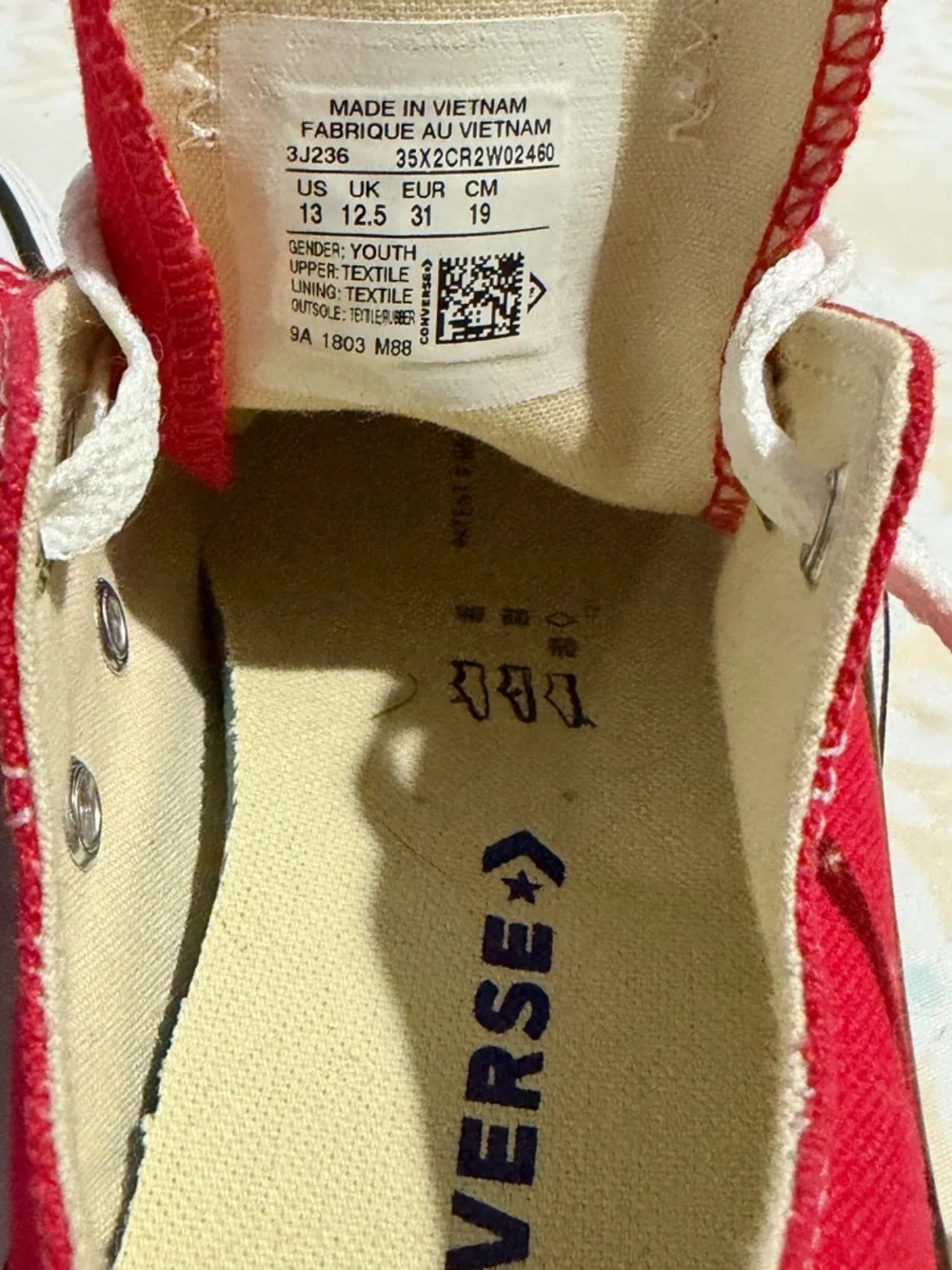 Converse‎ Red Low Top All Star Kids Sneakers